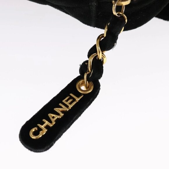 CHANEL Matelasse Hand Bag Suede Black CC Auth - Picture 10 of 16